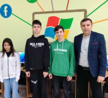 Вітаємо призерів І етапу Всеукраїнської олімпіади з інформаційних технологій. Краснов Максим Михайлович, учень 8-В класу – І місце, Масюк Давид Віталійович, учень 8-В класу – І місце, Рель Софія Володимирівна, учениця 7-Б класу – ІІ місце. Вчитель Метенчук В.І.